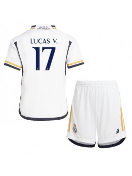 Real Madrid Lucas Vazquez #17 Replika Hemmakläder Barn 2023-24 Kortärmad (+ byxor)